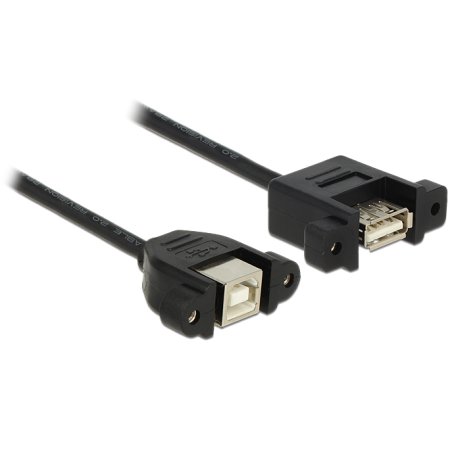 DeLOCK USB 2.0 B/A, 0.25m USB cable USB B USB A 0.48 Gbit/s Black