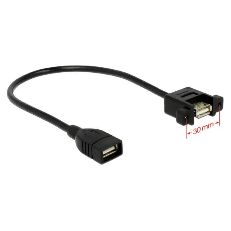 DELOCK Kabel USB 2.0 A Buchse USB 2.0 A Buchse zum Einbau 0.25 m