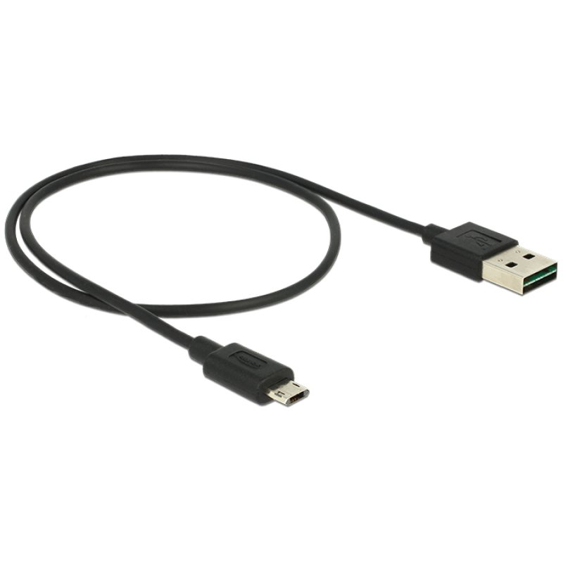DeLOCK 83845 USB cable USB 2.0 0.5 m USB A Micro-USB B Black