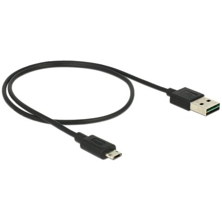 DeLOCK 83845 USB cable USB 2.0 0.5 m USB A Micro-USB B Black