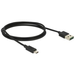 DeLOCK 83844 câble USB USB 2.0 1 m USB A Micro-USB B 0,48 Gbit/s Noir