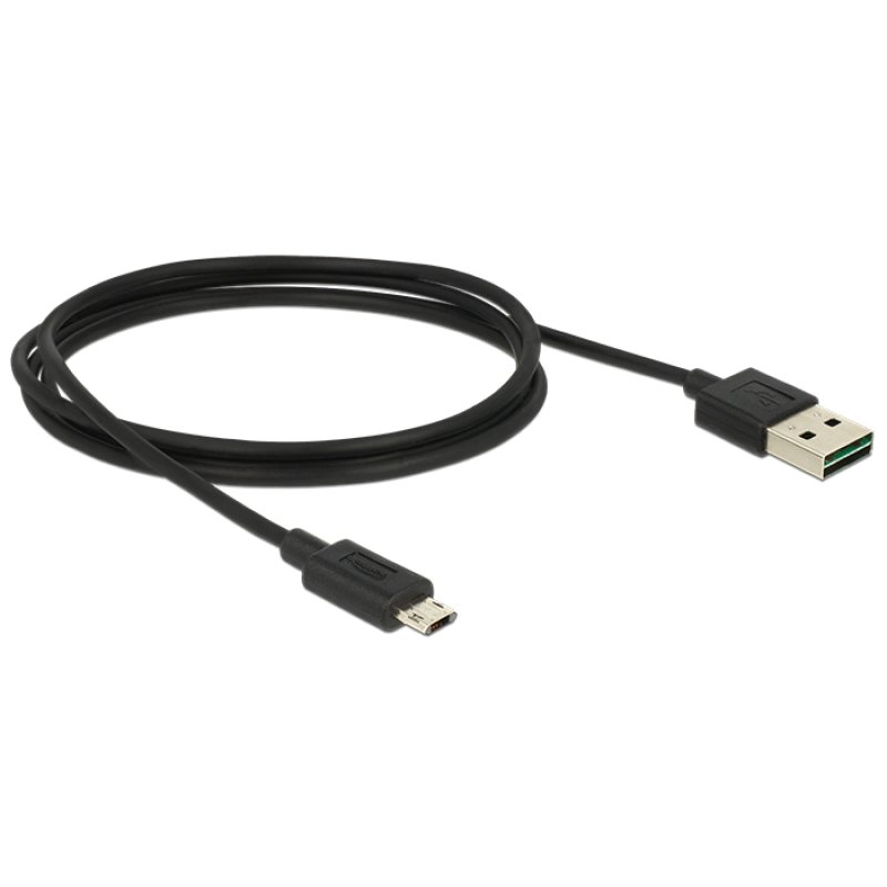 DeLOCK 83844 câble USB USB 2.0 1 m USB A Micro-USB B 0,48 Gbit/s Noir