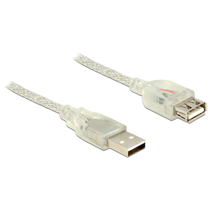 DeLOCK 83883 USB cable USB 2.0 2 m USB A 0.48 Gbit/s Transparent