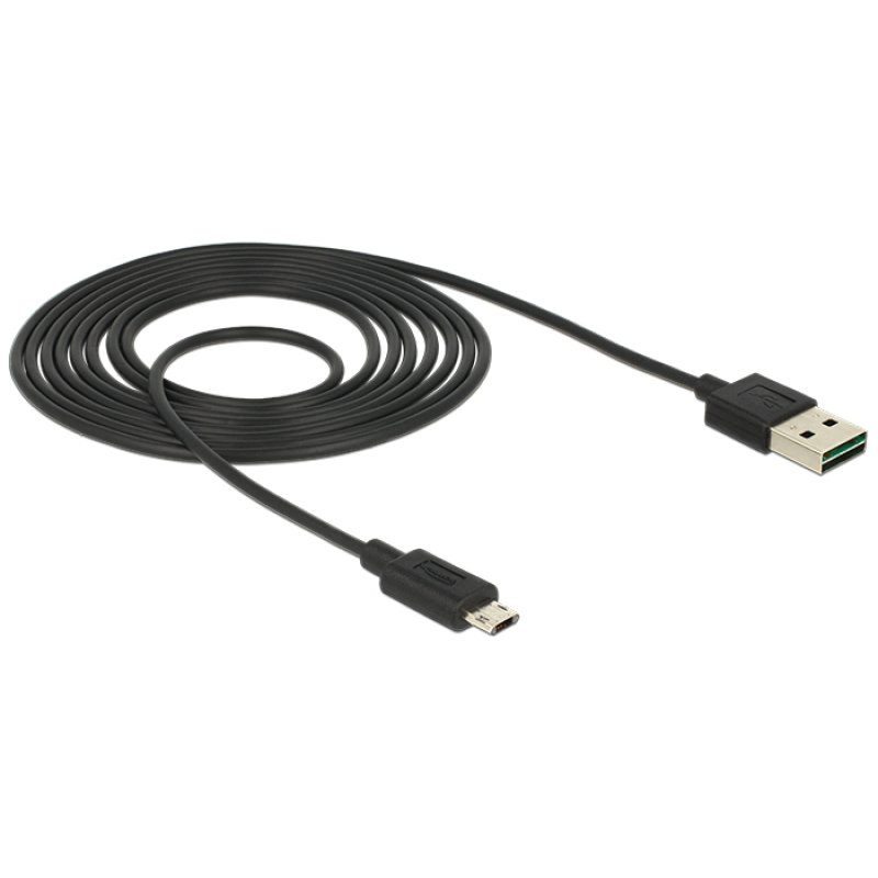 DeLOCK 83850 USB cable USB 2.0 2 m USB A Micro-USB B 0.48 Gbit/s Black