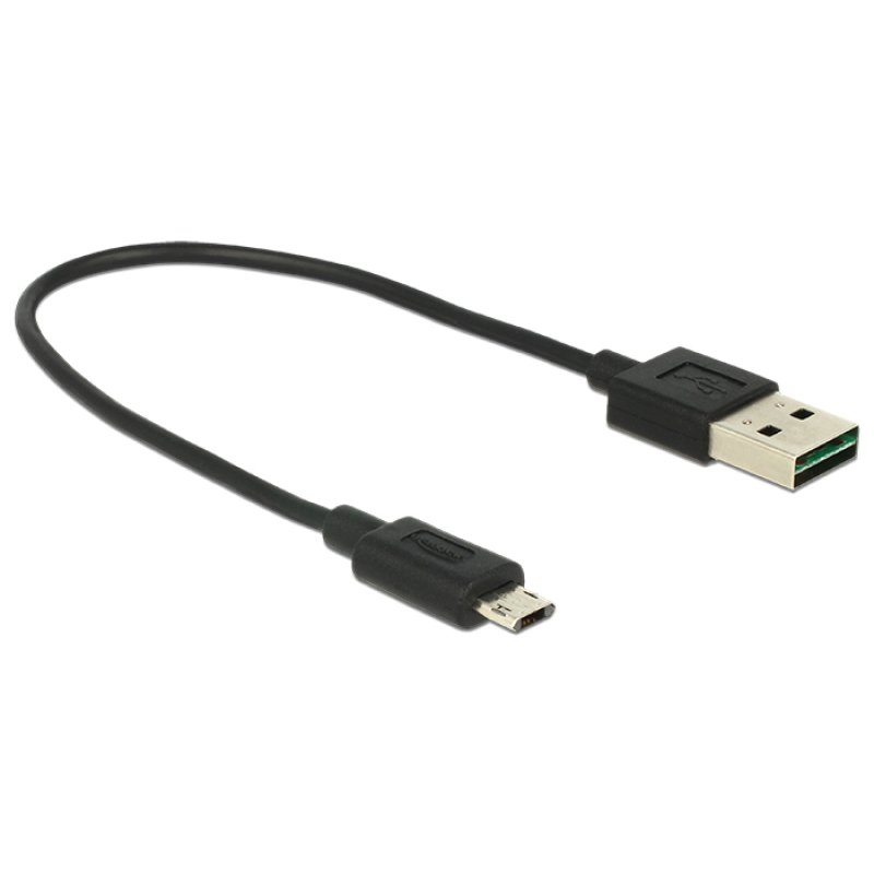 DeLOCK 84804 câble USB USB 2.0 0,2 m USB A Micro-USB B 0,48 Gbit/s Noir