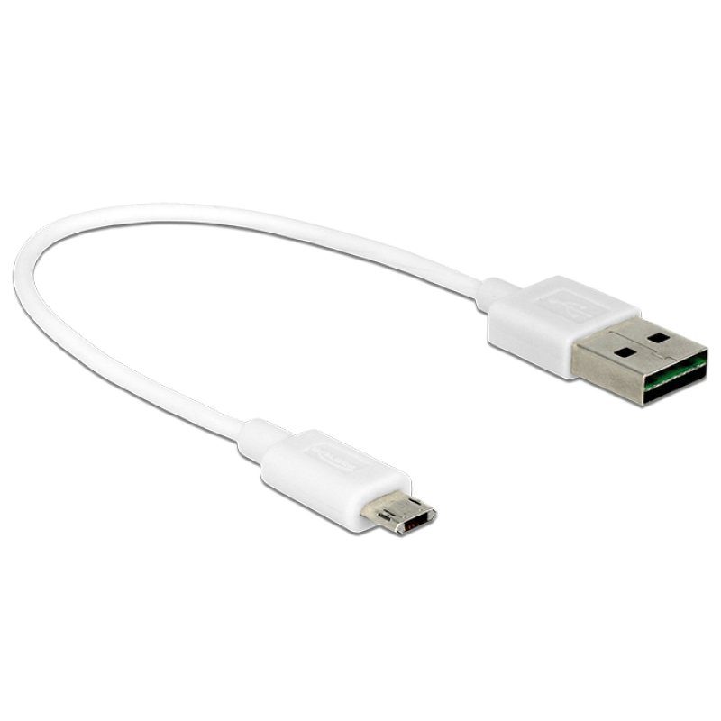 DeLOCK 84805 USB cable USB 2.0 0.2 m USB A Micro-USB B 0.48 Gbit/s White