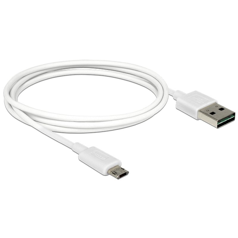 DeLOCK 84807 USB cable USB 2.0 1 m USB A Micro-USB B 0.48 Gbit/s White