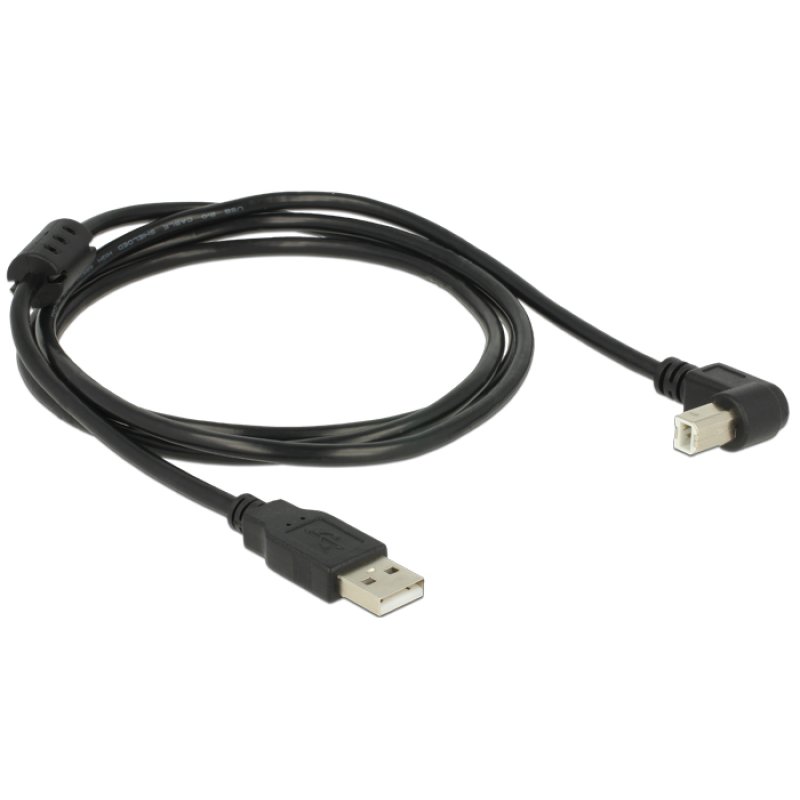 DeLOCK 1.5m, USB 2.0-A / USB 2.0-B USB cable USB A USB B 0.48 Gbit/s Black