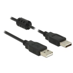 DeLOCK 1m, 2xUSB 2.0-A câble USB USB 2.0 USB A 0,48 Gbit/s Noir