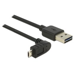 DeLOCK 83848 câble USB USB 2.0 1 m USB A Micro-USB B Noir