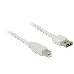 DeLOCK Câble EASY-USB 2.0 Type-A mâle USB 2.0 Type-B mâle 3 m blanc