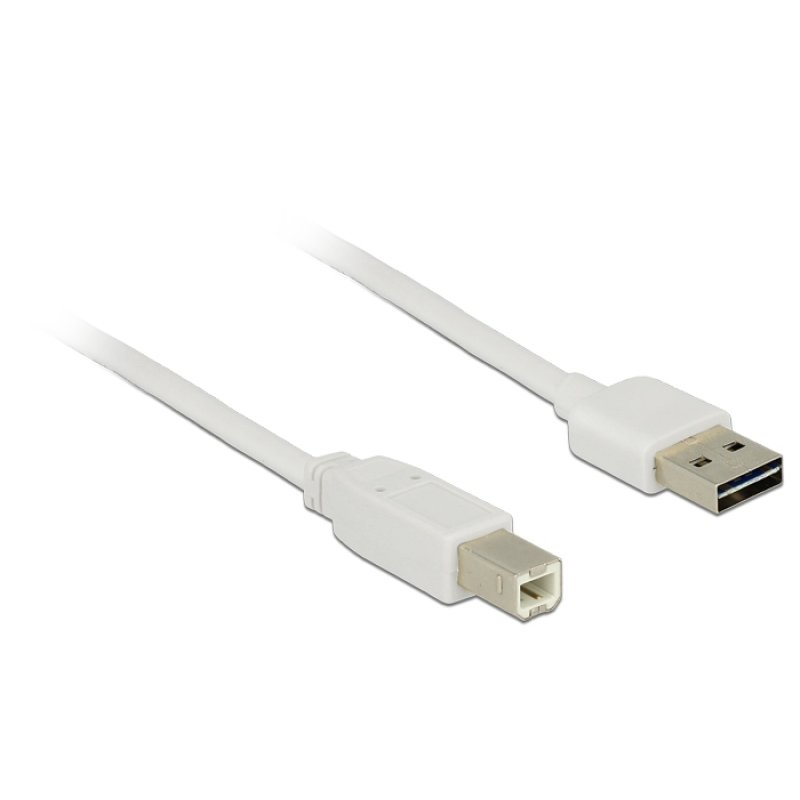 DeLOCK Câble EASY-USB 2.0 Type-A mâle USB 2.0 Type-B mâle 3 m blanc
