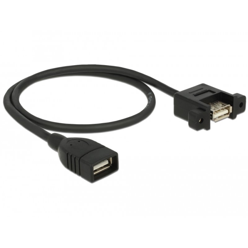 DELOCK Kabel USB 2.0 Typ-A Buchse USB 2.0 Typ-A Buchse zum Einbau 0.5 m