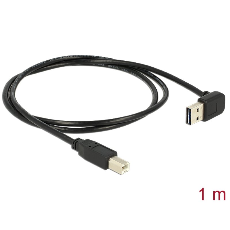 DeLOCK 85558 USB cable USB 2.0 1 m USB A USB B 0.48 Gbit/s Black