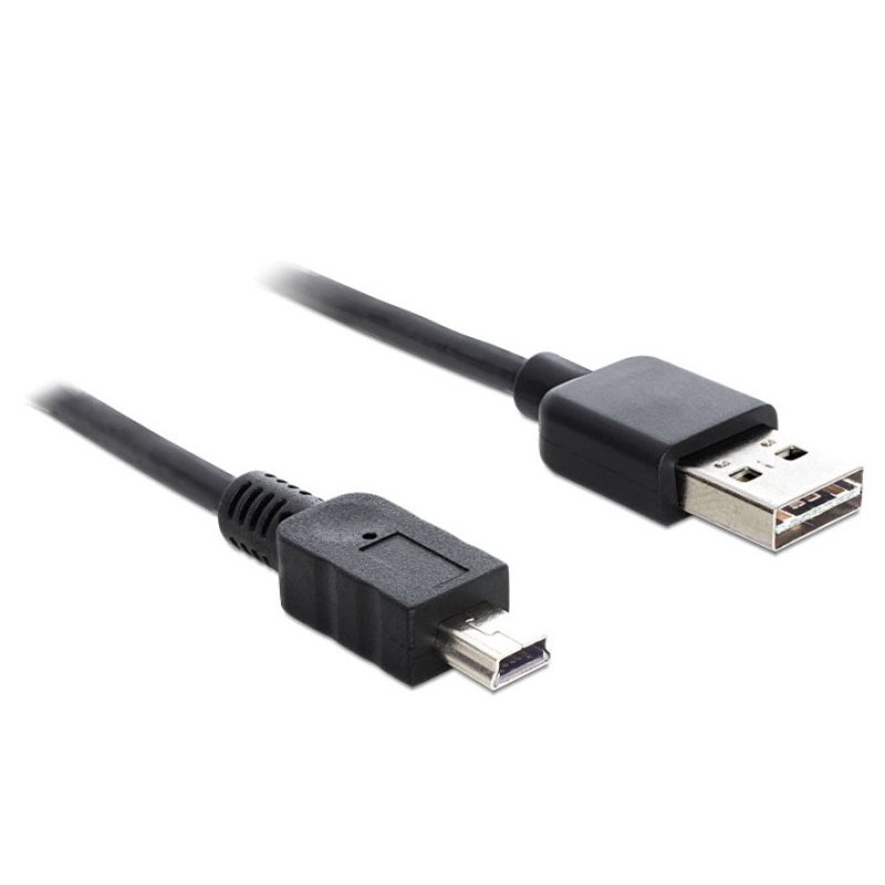 DeLOCK 85554 câble USB USB 2.0 2 m USB A Mini-USB B 0,48 Gbit/s Noir