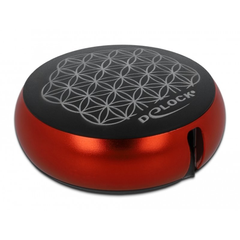 DELOCK cable USB-A/M to USB-C/M 2.0 black/red retractable 92cm