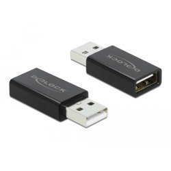 DeLOCK USB 2.0 Adapter Type-A male to Type-A female Data Blocker