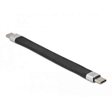 DeLOCK Câble plat USB 2.0 FPC USB Type-C à USB Type-C 13 cm PD 5 A E-Marker