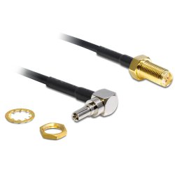 DELOCK HF Adapterkabel CRC-9 Stecker RP-SMA Buchse 200mm