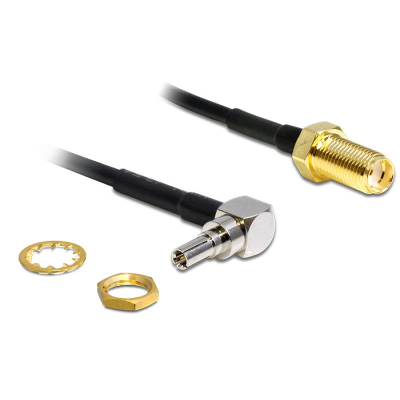 DELOCK HF Adapterkabel CRC-9 Stecker SMA Buchse 200mm