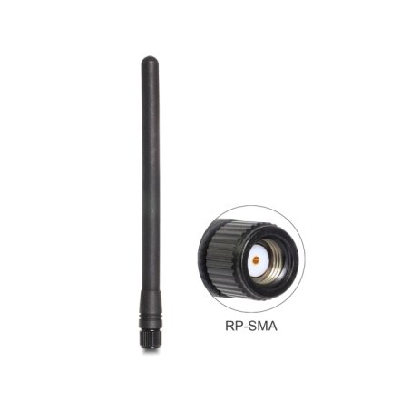 DELOCK Antenne ZigBee 868mHz RP-SMA 2 dBi starr schwarz