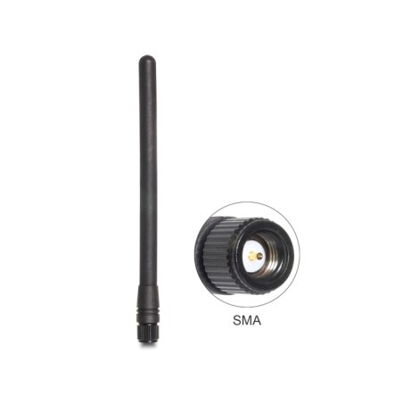DELOCK Antenne ZigBee 868mHz SMA 2 dBi starr schwarz