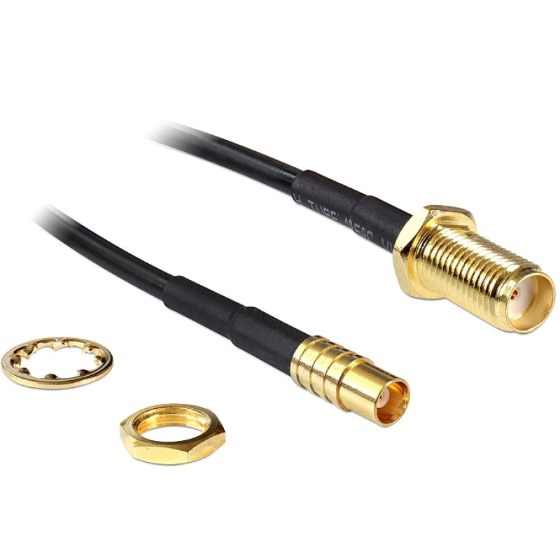 DeLOCK 88577 câble coaxial 0,2 m SMA MCX Noir