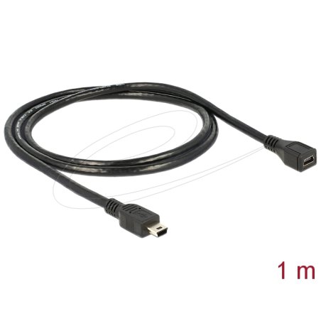 Cable Delock compatible USB2.0 mini-B St/Bu 1m