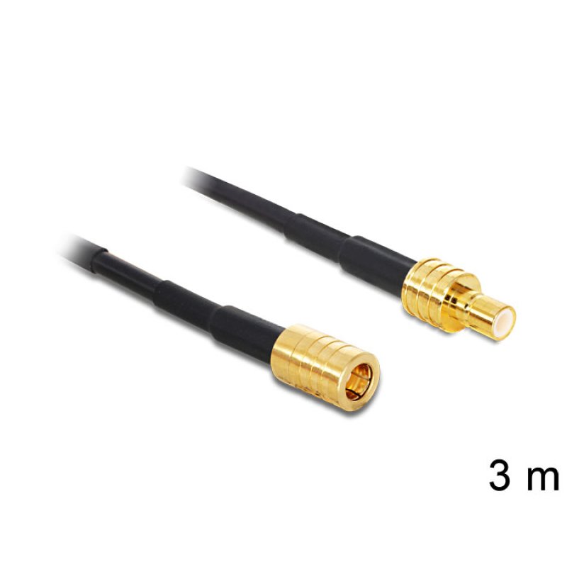 DeLOCK 88648 câble coaxial RG-174 3 m SMB Noir