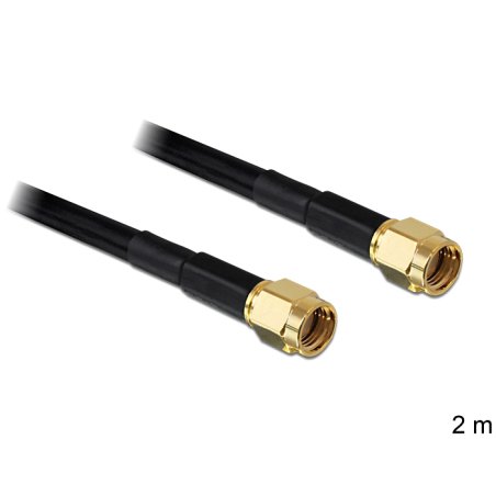 DELOCK HF RP-SMA Stecker RP-SMA Stecker 2m LMR195 low loss