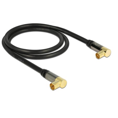 DeLOCK 88781 coaxial cable RG-6/U 1 m IEC Black