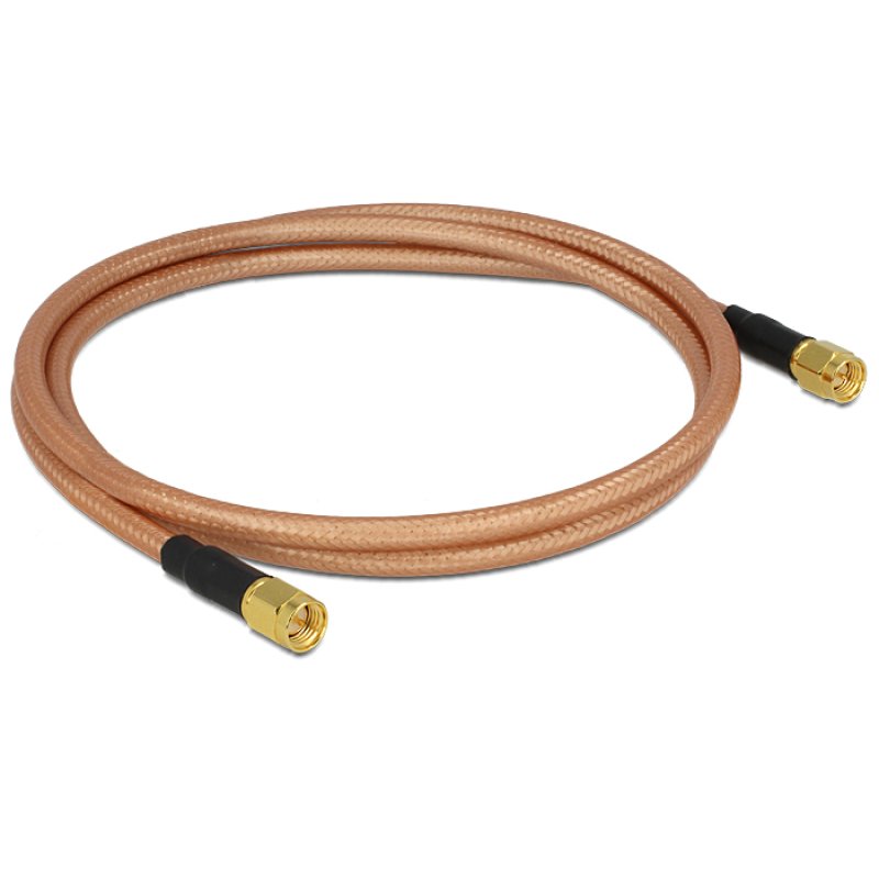 DELOCK HF SMA Stecker SMA Stecker 1m RG-142 low loss