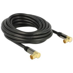 DeLOCK 88917 câble coaxial RG-6/U 5 m IEC Noir