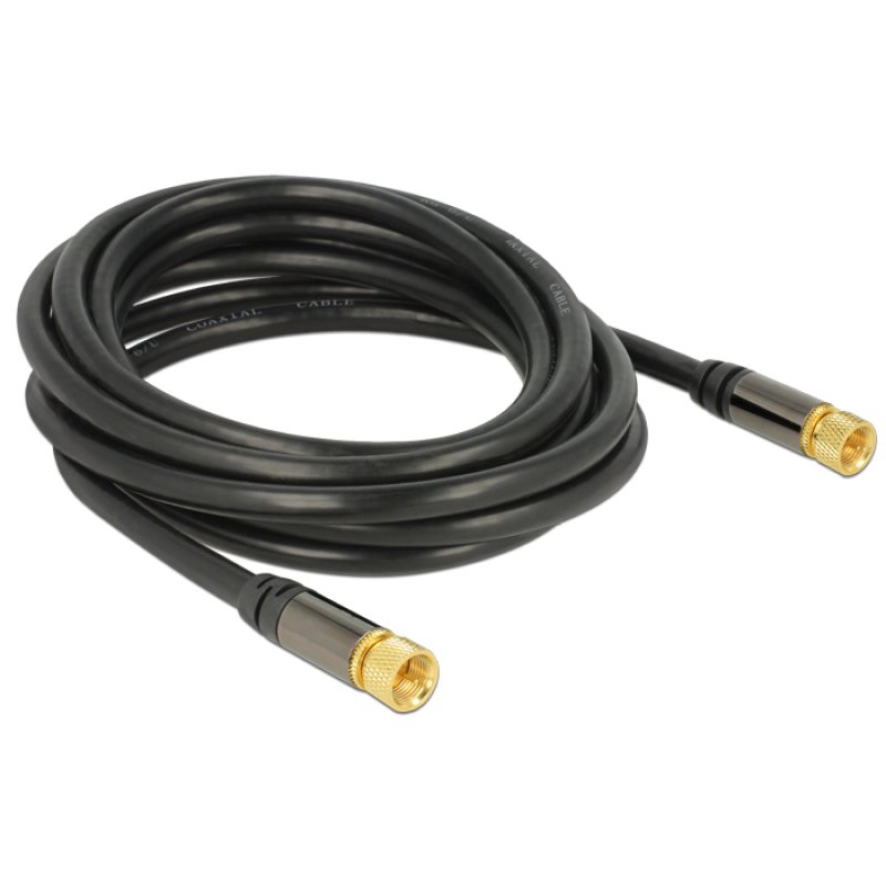 DeLOCK 88920 câble coaxial RG-6/U 3 m F Noir