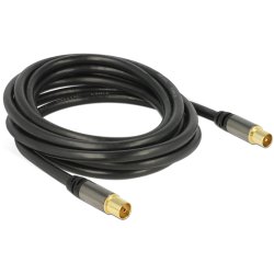 DELOCK Kabel IEC Stecker IEC Buchse RG-6/U 3m