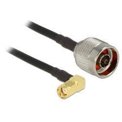 DeLOCK 0.3m, N/RP-SMA câble coaxial CFD200 0,3 m Noir