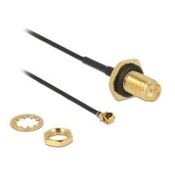 DeLOCK 89584 coaxial cable RP-SMA MHF Black, Gold