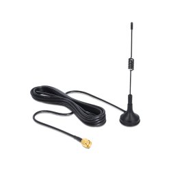 DELOCK ISM 433mHz Antenne SMA 3 dBi omnidirektional mit magnetischem Standfuss starr schwarz