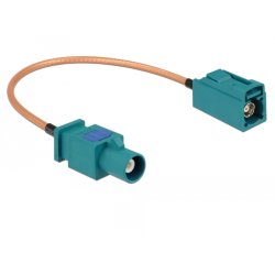 DeLOCK 89660 coaxial cable RG-316 0.2 m FAKRA Z Brown, Green