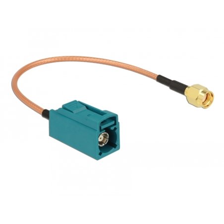 DeLOCK 89664 câble coaxial RG-316 0,2 m FAKRA Z RP-SMA Marron, Vert
