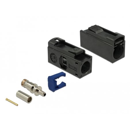 DELOCK FAKRA A Buchse 25mm lang zum Crimpen