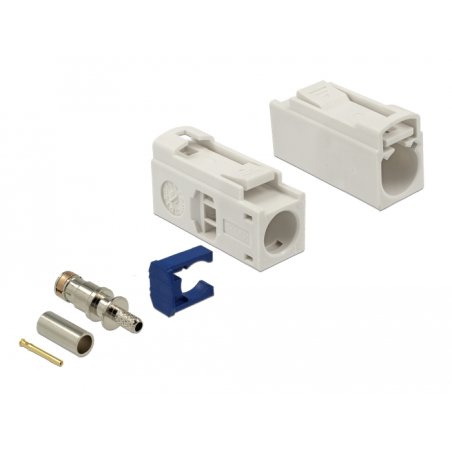 DELOCK FAKRA B Buchse 25mm lang zum Crimpen