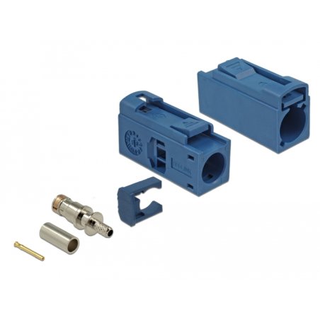DELOCK FAKRA C Buchse 25mm lang zum Crimpen