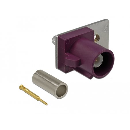 DELOCK FAKRA D Stecker Federpin zum Crimpen 1 vorgestanztes Loch
