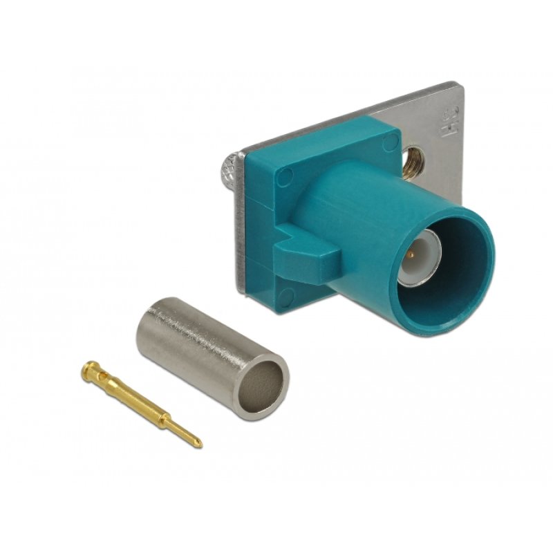 DELOCK FAKRA Z Stecker Federpin zum Crimpen 1 vorgestanztes Loch