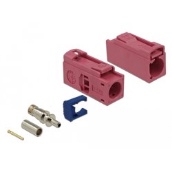 DELOCK FAKRA H Buchse 25mm lang zum Crimpen