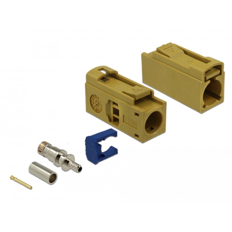 DELOCK FAKRA K Buchse 25mm lang zum Crimpen