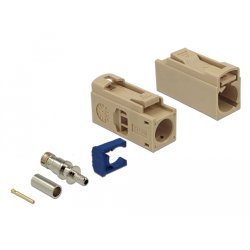 DELOCK FAKRA I Buchse 25mm lang zum Crimpen
