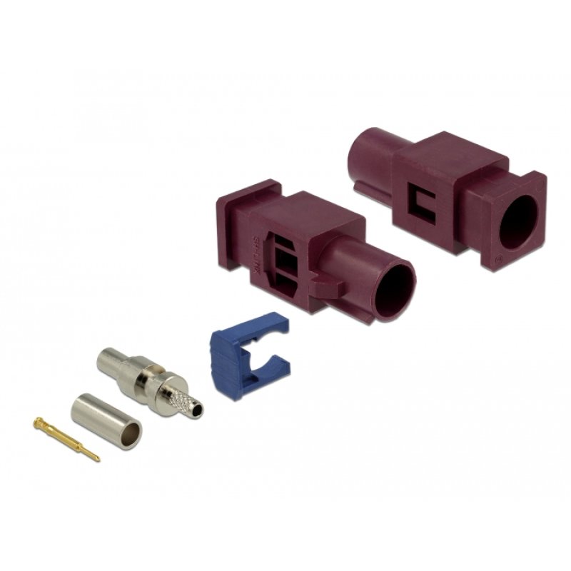DELOCK FAKRA D Stecker Federpin zum Crimpen