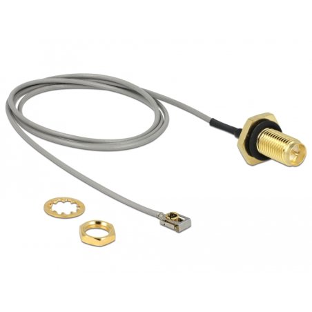 DeLOCK 89927 câble coaxial 0,5 m RP-SMA MHF I LK Noir, Gris